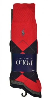 Polo Ralph Lauren Men's 3 Pack Argyle Socks (10-13) Red Polo Ralph Lauren Men's 3 Pack Argyle Socks (10-13) Red