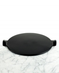 A slice of of paradise for pizza lovers! Versatile enough to brave a variety of surfaces, this ceramic stone delivers the kind of crust you crave-golden, crispy and with just the right amount of bite. Try a new take on pizza, moving your culinary expertise from inside oven to the outdoor grill-this stone transforms any surface into a masterful pizza oven. 10-year warranty. A slice of of paradise for pizza lovers! Versatile enough to brave a variety of surfaces, this ceramic stone delivers the kind of crust you crave-golden, crispy and with just the right amount of bite. Try a new take on pizza, moving your culinary expertise from inside oven to the outdoor grill-this stone transforms any surface into a masterful pizza oven. 10-year warranty.