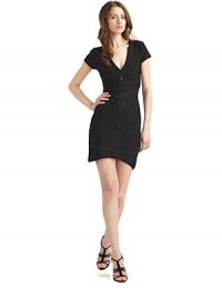 THE LOOKBandage dress designV-neck with front zip closureCap sleevesTHE FITAbout 33 from shoulder to hemTHE MATERIAL75% rayon/25% spandexCARE & ORIGINDry cleanImportedModel shown is 5'10 (177cm) wearing US size Small. THE LOOKBandage dress designV-neck with front zip closureCap sleevesTHE FITAbout 33 from shoulder to hemTHE MATERIAL75% rayon/25% spandexCARE & ORIGINDry cleanImportedModel shown is 5'10 (177cm) wearing US size Small.