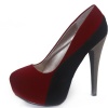 Qupid Penelope-44X Red Velvet Platform Shoes, Size: 10 (M) US [Apparel]