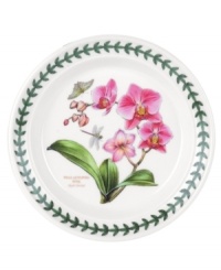 An exotic take on the much-loved Botanic Garden pattern, this bread and butter plate blooms with lush, tropical florals. Portmeirion's trademark triple-leaf border puts the finishing touch on the new dinnerware classic.