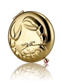 June 22 - July 22. Exceptionally caring and sociable, you're a natural born nurturer who always protects those close to you. Enjoy this golden crab, decorated with a brilliant birthstone clasp made of red crystal. Filled and refillable with Lucidity Translucent Pressed Powder (small size refill). Beautifully boxed, with a velvety pouch. June 22 - July 22. Exceptionally caring and sociable, you're a natural born nurturer who always protects those close to you. Enjoy this golden crab, decorated with a brilliant birthstone clasp made of red crystal. Filled and refillable with Lucidity Translucent Pressed Powder (small size refill). Beautifully boxed, with a velvety pouch.
