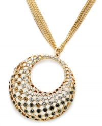 Going global. INC International Concepts brings together a wide range of accents for this lovely necklace. Crafted from 12k gold-plated mixed metal, it features a pendant with an array of glass embellishments. Approximate length: 18 inches + 2 inch extender. Approximate drop: 2-1/2 inches. Going global. INC International Concepts brings together a wide range of accents for this lovely necklace. Crafted from 12k gold-plated mixed metal, it features a pendant with an array of glass embellishments. Approximate length: 18 inches + 2 inch extender. Approximate drop: 2-1/2 inches.