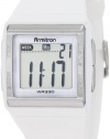 Armitron Women's 457015WHT Silver-Tone Chronograph White Digital Sport Watch