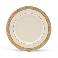 An exquisite gold inlay makes this pattern sophisticated enough for an elegant banquet and inviting enough for a romantic soiree.