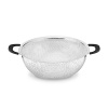 Designed for lasting strength, Cuisinart's stainless-steel colander is constructed of a hard, strong mesh that delivers superior drainage and detailed with soft-grip handles for easy maneuvering.