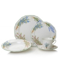 An inspiration for home chefs, Mikasa's Botanical Bouquet place settings garnish the table with garden-fresh sage, rosemary and thyme. Old-world styling meets modern convenience in scalloped porcelain made for easy heating and cleanup. An inspiration for home chefs, Mikasa's Botanical Bouquet place settings garnish the table with garden-fresh sage, rosemary and thyme. Old-world styling meets modern convenience in scalloped porcelain made for easy heating and cleanup.