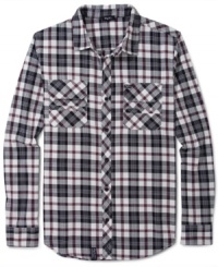 Get checked out in this handsome shirt by LRG and make a lasting impression. Get checked out in this handsome shirt by LRG and make a lasting impression.