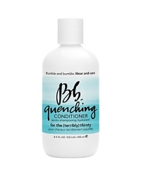 A hydrating, moisture-rich conditioner for the terribly thirsty. Supersaturated formula helps to replenish and protect heat-weary, overworked or chronically dry hair.Usage: After cleansing with Quenching Shampoo, smooth evenly through hair and wait 1–2 minutes. Rinse.Product Recipe: For deepest care, pair with Quenching Shampoo, Complex and Masque. Color compatible. A hydrating, moisture-rich conditioner for the terribly thirsty. Supersaturated formula helps to replenish and protect heat-weary, overworked or chronically dry hair.Usage: After cleansing with Quenching Shampoo, smooth evenly through hair and wait 1–2 minutes. Rinse.Product Recipe: For deepest care, pair with Quenching Shampoo, Complex and Masque. Color compatible.