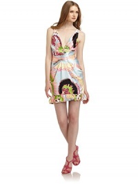 THE LOOKAllover abstract print withBeaded appliqué in frontFront pleatingRuffled hemBack zip with hook-and-eye closureTHE FITAbout 33 from shoulder to hemTHE MATERIAL65% cotton/35% silkSecond fabric: silkCARE & ORIGINDry cleanMade in ItalyModel shown is 5'9½ (176cm) wearing US size 4. THE LOOKAllover abstract print withBeaded appliqué in frontFront pleatingRuffled hemBack zip with hook-and-eye closureTHE FITAbout 33 from shoulder to hemTHE MATERIAL65% cotton/35% silkSecond fabric: silkCARE & ORIGINDry cleanMade in ItalyModel shown is 5'9½ (176cm) wearing US size 4.