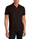 Perry Ellis Men's Short Sleeve Slub Polo Shirt With Pockets