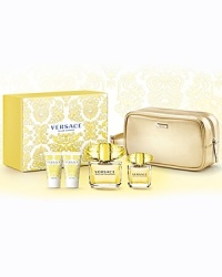 Introducing Versace Yellow Diamond: a rare fragrance inspired by a rare jewel. A one-of-a-kind fragrance experience of luxury, energy and warmth.Deluxe set includes:• 3 oz. eau de toilette spray• 1 oz. eau de toilette spray• 0.84 oz. body lotion• 0.84 oz. shower gel• Cosmetic pouch Introducing Versace Yellow Diamond: a rare fragrance inspired by a rare jewel. A one-of-a-kind fragrance experience of luxury, energy and warmth.Deluxe set includes:• 3 oz. eau de toilette spray• 1 oz. eau de toilette spray• 0.84 oz. body lotion• 0.84 oz. shower gel• Cosmetic pouch