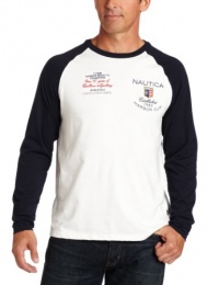 Nautica Men's Big-Tall Color Block Raglan Tee, Sail White, 6X Nautica Men's Big-Tall Color Block Raglan Tee, Sail White, 6X