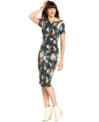 A deep scoop back adds eye-catching appeal to this sultry RACHEL Rachel Roy sheath dress -- perfect for a soiree look! A deep scoop back adds eye-catching appeal to this sultry RACHEL Rachel Roy sheath dress -- perfect for a soiree look!