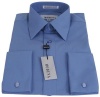 Mens Modena Solid Cadet Blue French Cuff Dress Shirt