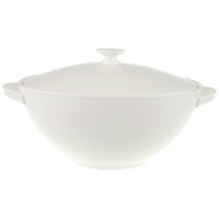 Anmut will be the choice for purists; it is an undecorated white that beautifully shows off the glamorous forms and quality bone china. Dishwasher and microwave safe. Accessories shown: oval platter, round vegetable bowl, creamer, sugar bowl. Anmut will be the choice for purists; it is an undecorated white that beautifully shows off the glamorous forms and quality bone china. Dishwasher and microwave safe. Accessories shown: oval platter, round vegetable bowl, creamer, sugar bowl.