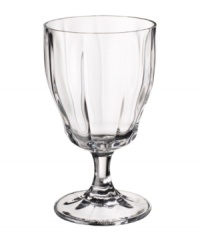Stemware for every day, any occasion, the Farmhouse Touch goblet features a classic Villeroy & Boch design with a fluted bowl, elegant stem and tapered silhouette, all in dishwasher-safe crystal. Stemware for every day, any occasion, the Farmhouse Touch goblet features a classic Villeroy & Boch design with a fluted bowl, elegant stem and tapered silhouette, all in dishwasher-safe crystal.