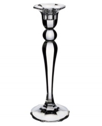 The light of your living room. With a curvaceous shape and sheer facets to reflect a gently flickering flame, this crystal candlestick is simply elegant in any decor. From Villeroy & Boch. The light of your living room. With a curvaceous shape and sheer facets to reflect a gently flickering flame, this crystal candlestick is simply elegant in any decor. From Villeroy & Boch.