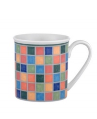 Spice up your tabletop with the Twist Alea mug. The bright enamel colorblock design is a perfect contrast to the fine white china. Features a vivid band of color along the rim. Spice up your tabletop with the Twist Alea mug. The bright enamel colorblock design is a perfect contrast to the fine white china. Features a vivid band of color along the rim.