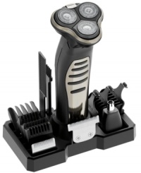 Save face-get the closest, most precise shave with this fully-stocked shaving kit. Do it all-shave, trim, detail, outline, groom and touch-up-with one easy-to-use tool, which features a flex and float head that effortlessly follows the contours of your face for flawless results. 5-year limited warranty.