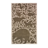 Forest creatures and woodland fauna create a nature-inspired scene-deer, squirrels, rabbits, bears and other animals and plants are printed in muted brown on an off-white background. Forest creatures and woodland fauna create a nature-inspired scene-deer, squirrels, rabbits, bears and other animals and plants are printed in muted brown on an off-white background.