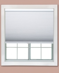 Have it made in the shade instantly with Redi Shade's Simple Fit light-filtering cellular shade. A breeze to install -- all it takes is a push of a button to lock your shade in place, no drills or screws required! Plus, it stays put without messy cords; simply adjust by moving the shade up or down. Single-cell; spun lace. Have it made in the shade instantly with Redi Shade's Simple Fit light-filtering cellular shade. A breeze to install -- all it takes is a push of a button to lock your shade in place, no drills or screws required! Plus, it stays put without messy cords; simply adjust by moving the shade up or down. Single-cell; spun lace.