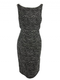 Carmen Marc Valvo womens cotton tweed shift dress