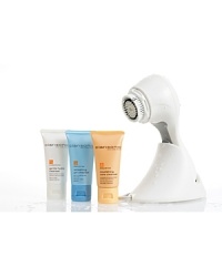 Clarisonic's original 2-speed Sonic Skin Cleansing System that redefined skin cleansing for cleaner, healthier skin. Available in White, Pink or Graphite Gray.Discover the Dermatologists' secret to silky-smooth, radiantly fresh skin. Clarisonic goes beyond cleansing by using sonic technology to gently yet deeply cleanse pores of environmental toxins, makeup and bacteria-without abrasion or harsh chemicals. Unlike superficial cleansing, CLARISONIC® removes greater than six times more makeup and actually increases product absorption-making skin more receptive to skincare ingredients (up to 61% of Vitamin C in a recent clinical study). With regular daily use the Clarisonic reduces dry skin patches, oily areas and blemishes and immediately leaves skin feeling and looking smoother. Developed by the lead inventor of Sonicare® and used and recommended by leading dermatologists and cosmetic surgeons. Clarisonic's original 2-speed Sonic Skin Cleansing System that redefined skin cleansing for cleaner, healthier skin. Available in White, Pink or Graphite Gray.Discover the Dermatologists' secret to silky-smooth, radiantly fresh skin. Clarisonic goes beyond cleansing by using sonic technology to gently yet deeply cleanse pores of environmental toxins, makeup and bacteria-without abrasion or harsh chemicals. Unlike superficial cleansing, CLARISONIC® removes greater than six times more makeup and actually increases product absorption-making skin more receptive to skincare ingredients (up to 61% of Vitamin C in a recent clinical study). With regular daily use the Clarisonic reduces dry skin patches, oily areas and blemishes and immediately leaves skin feeling and looking smoother. Developed by the lead inventor of Sonicare® and used and recommended by leading dermatologists and cosmetic surgeons.