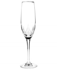 With a fluid elegance and bold geometric cuts, the flute from the Khloe crystal stemware collection brings modern allure to any dining occasion. In fine Marquis by Waterford crystal for lasting brilliance. With a fluid elegance and bold geometric cuts, the flute from the Khloe crystal stemware collection brings modern allure to any dining occasion. In fine Marquis by Waterford crystal for lasting brilliance.