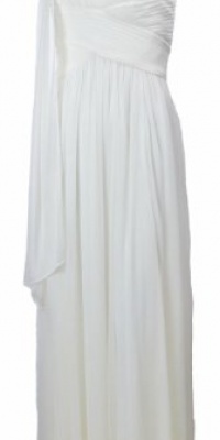 Alex Evenings Women's Long Chiffon Dress with Scarf Ivory Alex Evenings Women's Long Chiffon Dress with Scarf Ivory