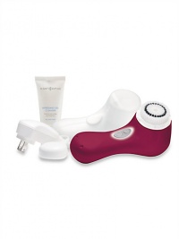 Mia 2 allows you to customize your skin care needs while still providing all the sonic cleansing benefits with a compact, travel-friendly design. Set includes Limited Edition Bordeaux Mia 2, Sensitive Brush Head, pLink Charger, Travel Case, and 1 oz. Refreshing Gel Cleanser. 