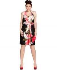 Love Squared's plus size halter dress is party perfect with a tropical floral print and fabulous fit. Pair with a cute clutch and bold heels and you're ready to rock! Love Squared's plus size halter dress is party perfect with a tropical floral print and fabulous fit. Pair with a cute clutch and bold heels and you're ready to rock!