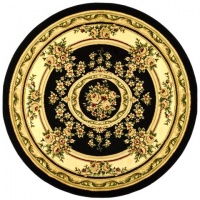 Safavieh Lyndhurst Collection LNH218A Black and Ivory Round Area Rug, 5-Feet 3-Inch Round Safavieh Lyndhurst Collection LNH218A Black and Ivory Round Area Rug, 5-Feet 3-Inch Round