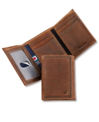 Let your old wallet go and update your card carrying style with this trifold from Nautica. Let your old wallet go and update your card carrying style with this trifold from Nautica.