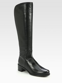Supple leather in a classic, wear-with-all style enhanced with a stretch back gore for a great fit.Stacked heel, 1¾ (40mm)Shaft, 16Leg circumference, 13Nappa leather upperLeather liningPadded insoleExclusive logo rubber soleMade in Spain Supple leather in a classic, wear-with-all style enhanced with a stretch back gore for a great fit.Stacked heel, 1¾ (40mm)Shaft, 16Leg circumference, 13Nappa leather upperLeather liningPadded insoleExclusive logo rubber soleMade in Spain