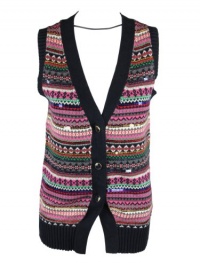 Tommy Hilfiger Womens Navy Multi Sequin Striped Vneck Sweater Vest Top M Tommy Hilfiger Womens Navy Multi Sequin Striped Vneck Sweater Vest Top M
