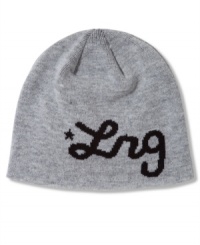 One great way to keep warm or look cool this winter: The LRG Restart beanie. One great way to keep warm or look cool this winter: The LRG Restart beanie.