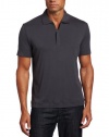 Perry Ellis Men's Short Sleeve Zip Polo Shirt