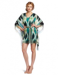 laundry BY SHELLI SEGAL Women's V-Neck Printed Scarf Sleeve Dress