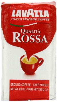 Lavazza Qualita Rossa, Caffe Ground Espresso, 8.8-Ounce Bricks (Pack of 4) Lavazza Qualita Rossa, Caffe Ground Espresso, 8.8-Ounce Bricks (Pack of 4)