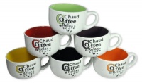 Set of 6 Large-Sized 14 Ounce Colored Ceramic Coffee Mugs (Cafe Europa) Set of 6 Large-Sized 14 Ounce Colored Ceramic Coffee Mugs (Cafe Europa)