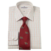 Savile Row Mens Navy Red White Tattersall Check Regular Fit Formal Dress Shirt Neck Size 19.5 Savile Row Mens Navy Red White Tattersall Check Regular Fit Formal Dress Shirt Neck Size 19.5