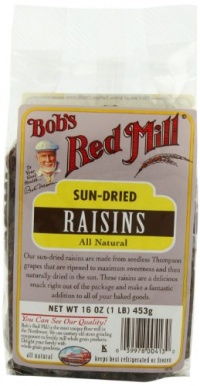 Bob's Red Mill All-Natural Sun-Dried Raisins Unsulphured Nat, 16-Ounce Packages (Pack of 4) Bob's Red Mill All-Natural Sun-Dried Raisins Unsulphured Nat, 16-Ounce Packages (Pack of 4)