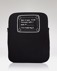 The writing is on this neoprene MARC BY MARC JACOBS case, which is designed to cleverly conceal (and protect) your iPad. The writing is on this neoprene MARC BY MARC JACOBS case, which is designed to cleverly conceal (and protect) your iPad.