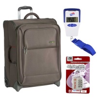 Delsey Helium Superlite 25 Expandable Trolley Suitcase Mocha Brown + American Tourister Digital Luggage Scale 100 lbs. Capacity + Accessory Kit Delsey Helium Superlite 25 Expandable Trolley Suitcase Mocha Brown + American Tourister Digital Luggage Scale 100 lbs. Capacity + Accessory Kit