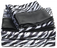 Divatex Home Fashions Royal Opulence Satin Sheet Set Zebra Queen Divatex Home Fashions Royal Opulence Satin Sheet Set Zebra Queen
