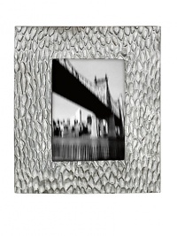 It's metal artistry with a New York edge - display your favorite memories in this hand-cast aluminum frame for a distinctive touch to any home display.HandmadeAluminum alloyImported It's metal artistry with a New York edge - display your favorite memories in this hand-cast aluminum frame for a distinctive touch to any home display.HandmadeAluminum alloyImported