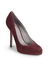 THE LOOKRich Italian suede upperRound toePadded insoleSelf-covered heel, 4½ (115mm)Hidden platform, ½ (15mm)Compares to a 4 heel (100mm)THE MATERIALSuede upperLeather liningLeather soleORIGINMade in Italy THE LOOKRich Italian suede upperRound toePadded insoleSelf-covered heel, 4½ (115mm)Hidden platform, ½ (15mm)Compares to a 4 heel (100mm)THE MATERIALSuede upperLeather liningLeather soleORIGINMade in Italy