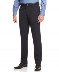 Lose a few inches without doing a thing. These slim-fit pants from Perry Ellis streamline your look. Lose a few inches without doing a thing. These slim-fit pants from Perry Ellis streamline your look.