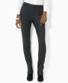 Designed for a slim, modern silhouette, Lauren Ralph Lauren's petite pant channels tailored elegance in sleek, lightweight stretch wool. (Clearance)